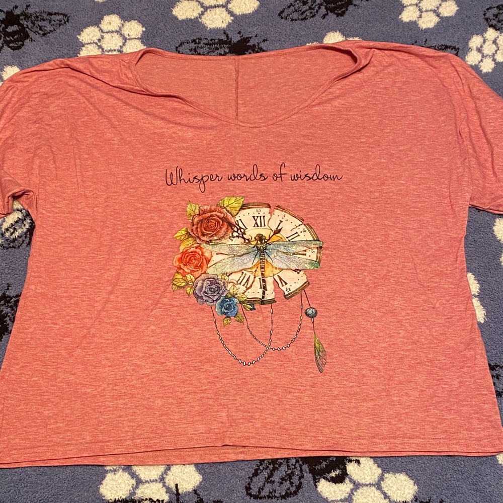 Women's Pink Graphic Top